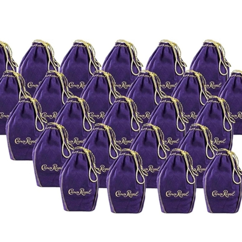 10 purple Crown Royal bags